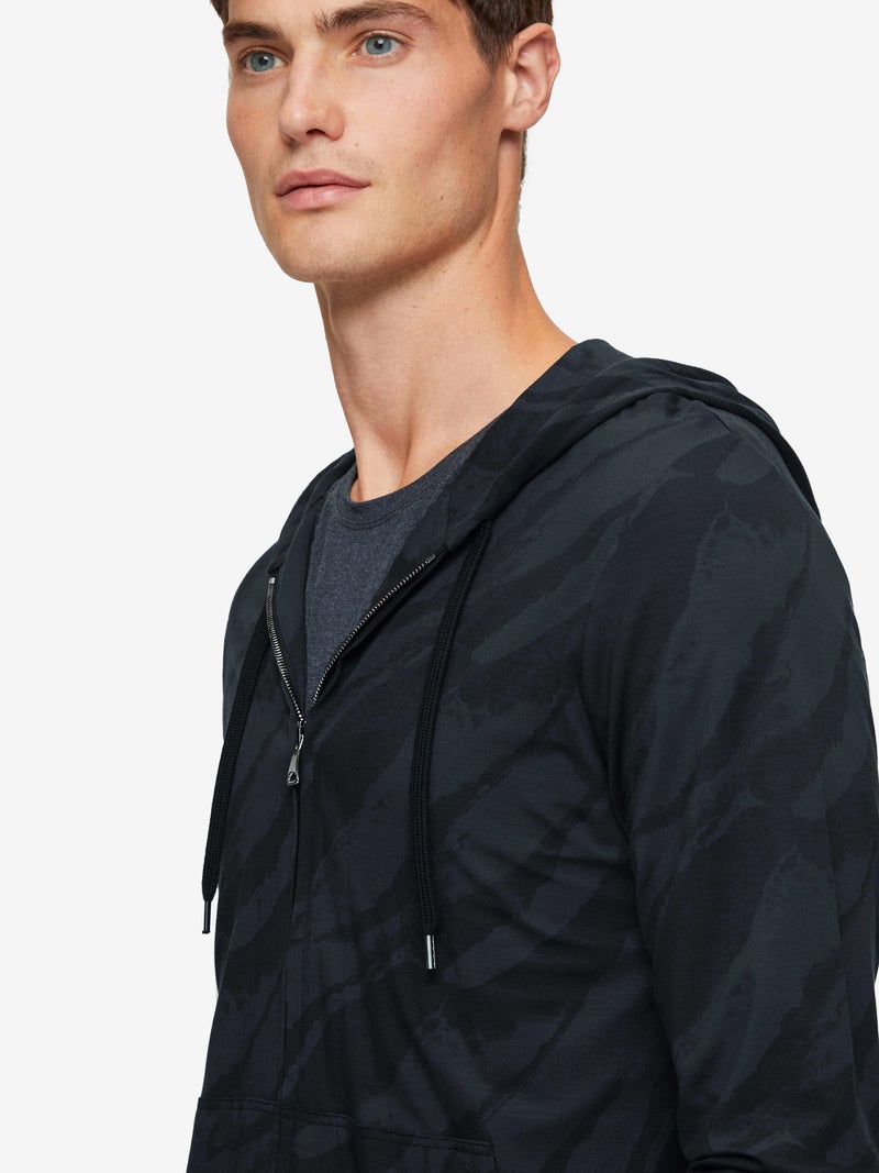 Men's Hoodie London 8 Micro Modal Black - 2