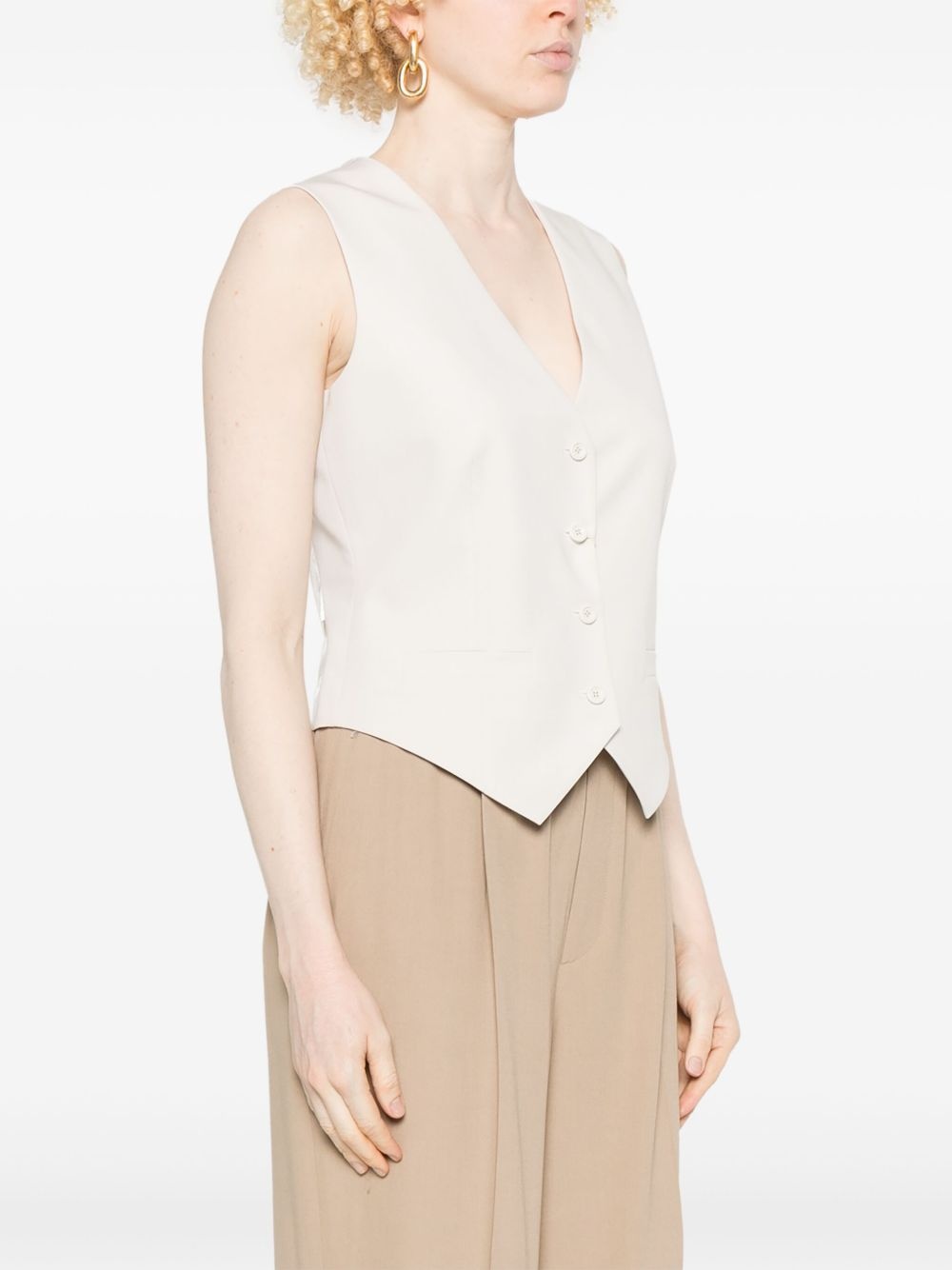 logo-jacquard waistcoat - 3