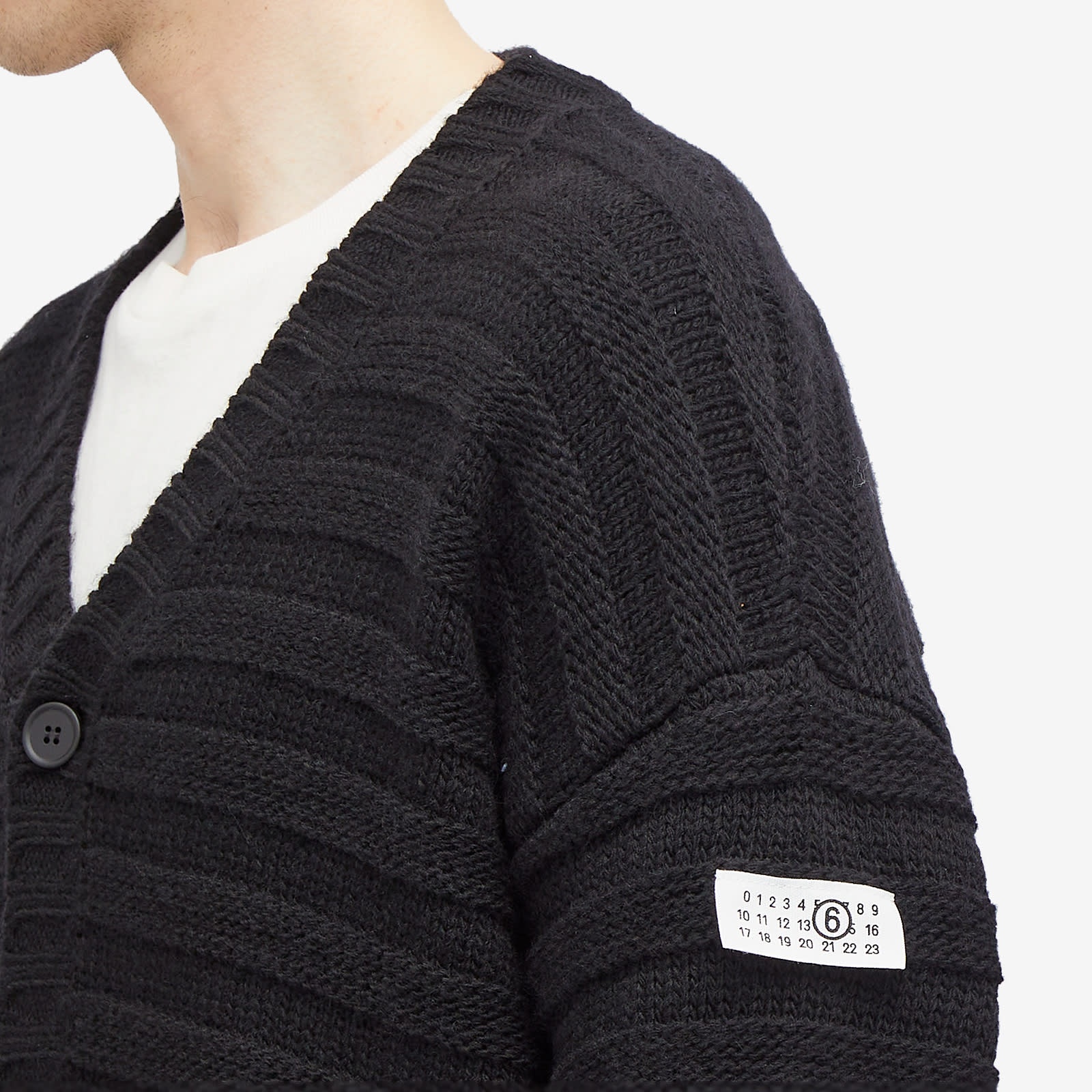 MM6 Maison Margiela Horizontal Rib Cardigan - 5