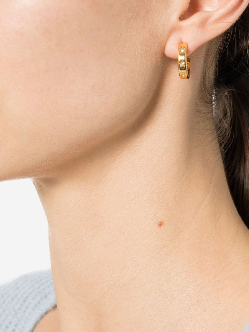 kate spade Set In Stone Star hoop earrings outlook