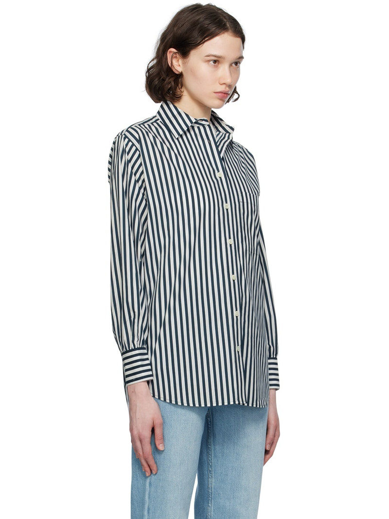 Navy & White 'The Borrowed Pocket' Shirt 2