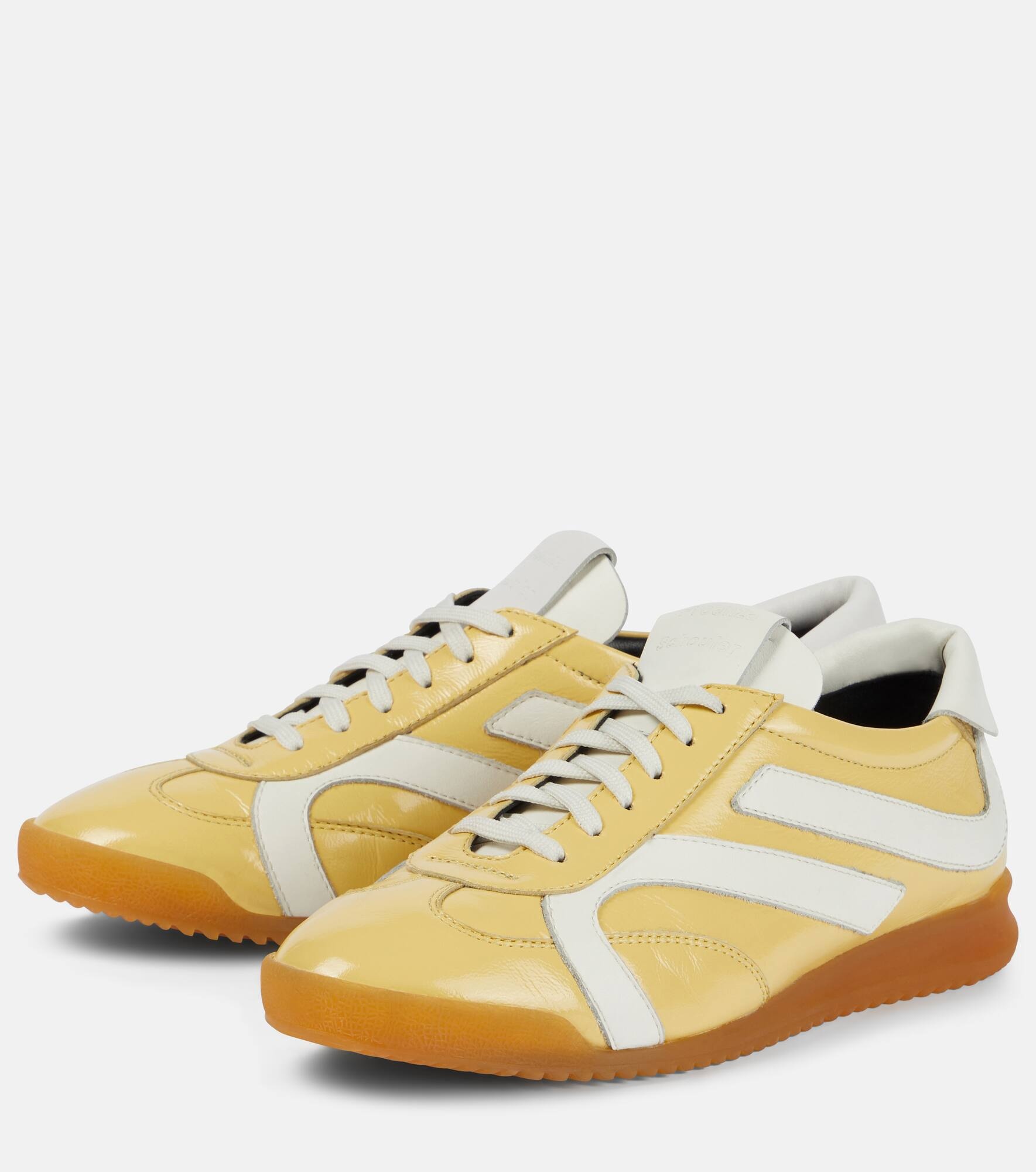 Track suede-trimmed leather sneakers - 4