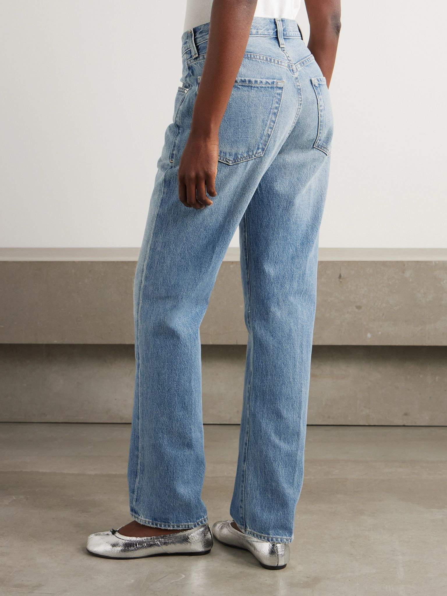 Baretta high-rise straight-leg organic jeans Mid denim - 4