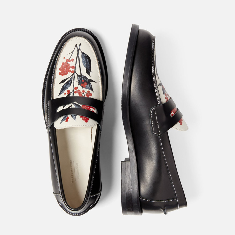 Wilde Hand-Painted Berry Penny Loafer - Men's 6