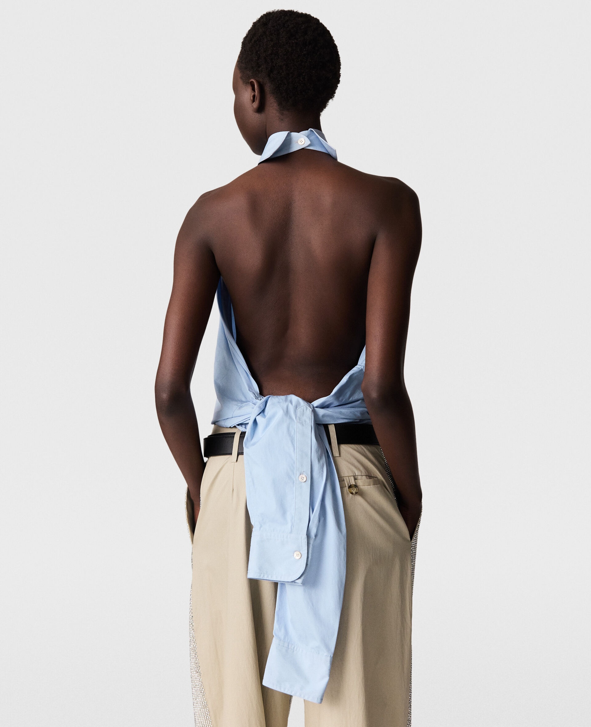Halterneck Panel Sleeveless Top - 5
