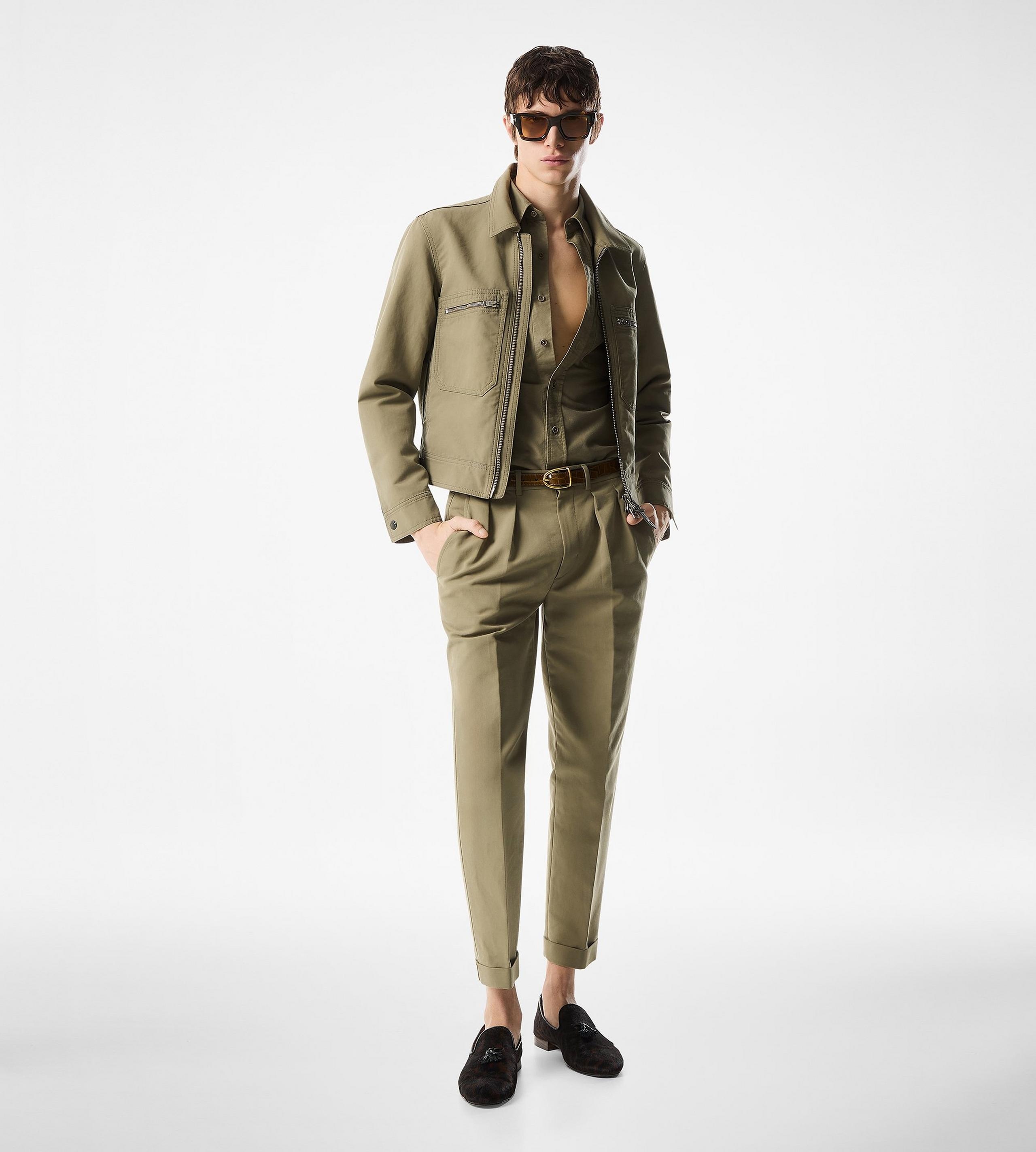 COTTON SATIN ZIP BLOUSON - 2