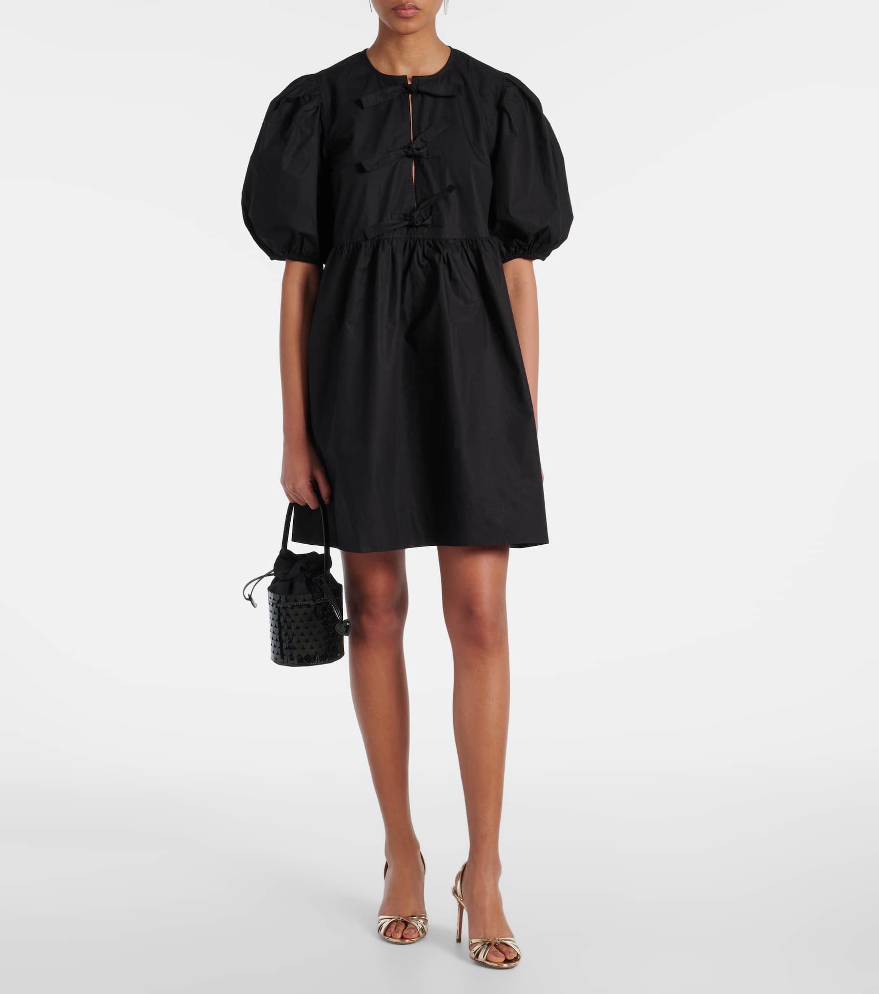 Amorouse leather-trimmed bucket bag - 5