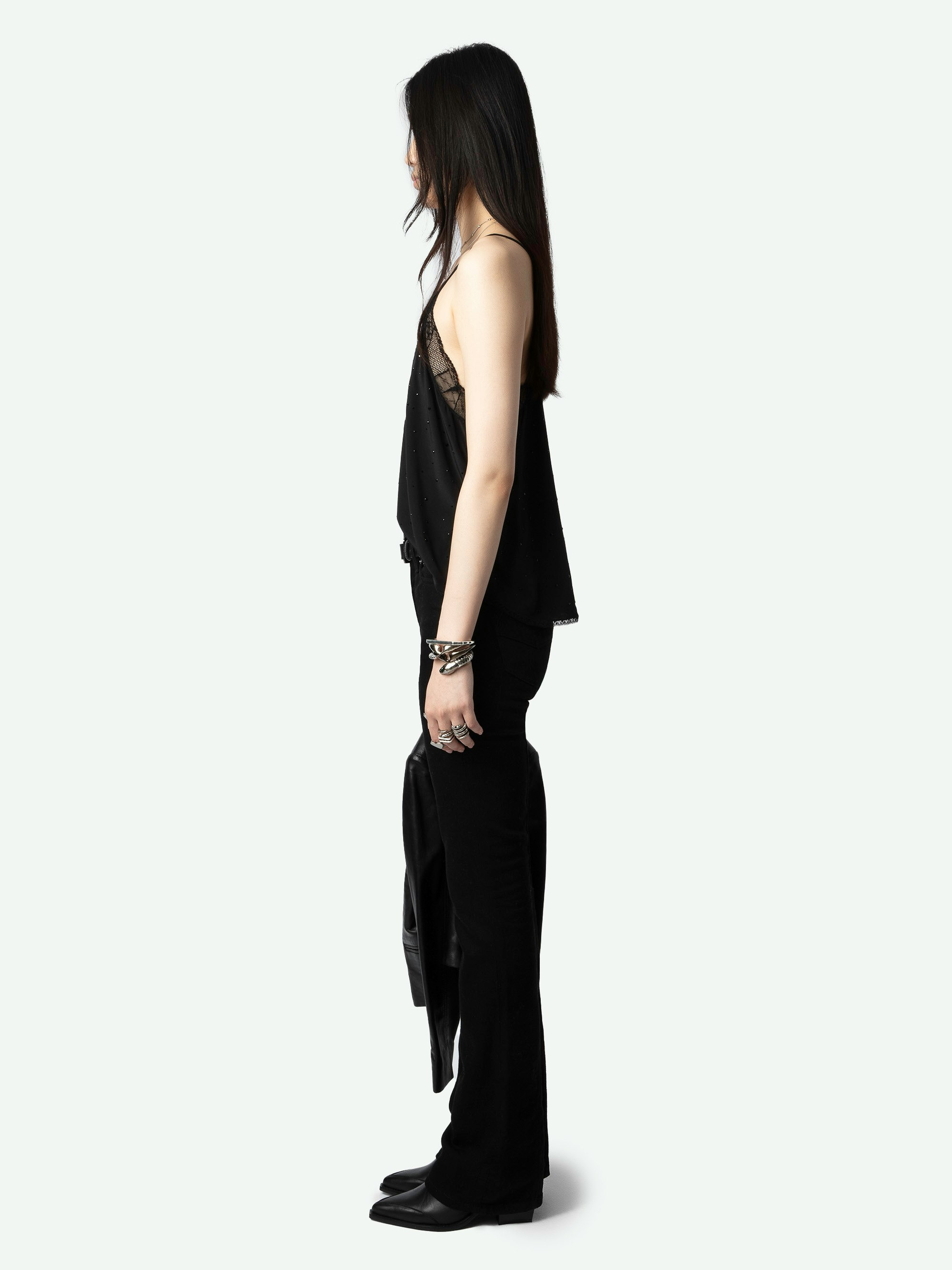 Christy Diamanté Silk Camisole - 5