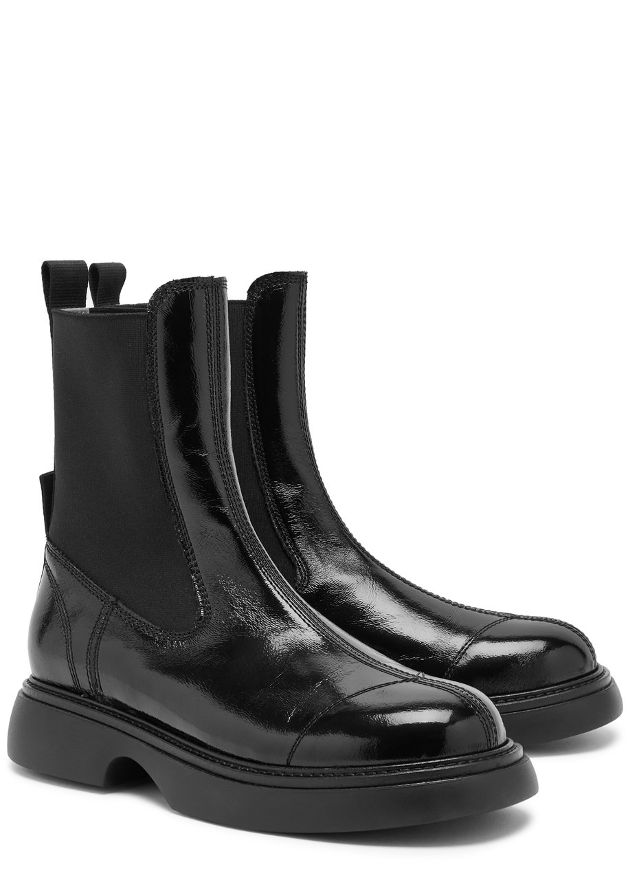 Patent leather Chelsea boots - 2