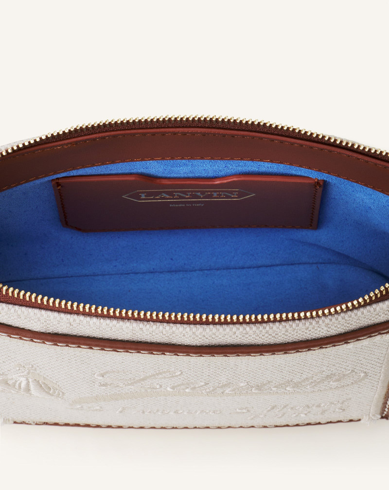 COMPAGNON SMALL ZIPPED SHOLDER BAG IN CANVAS 6