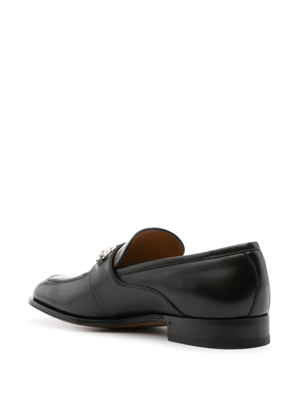 GG chain leather loafers - 3