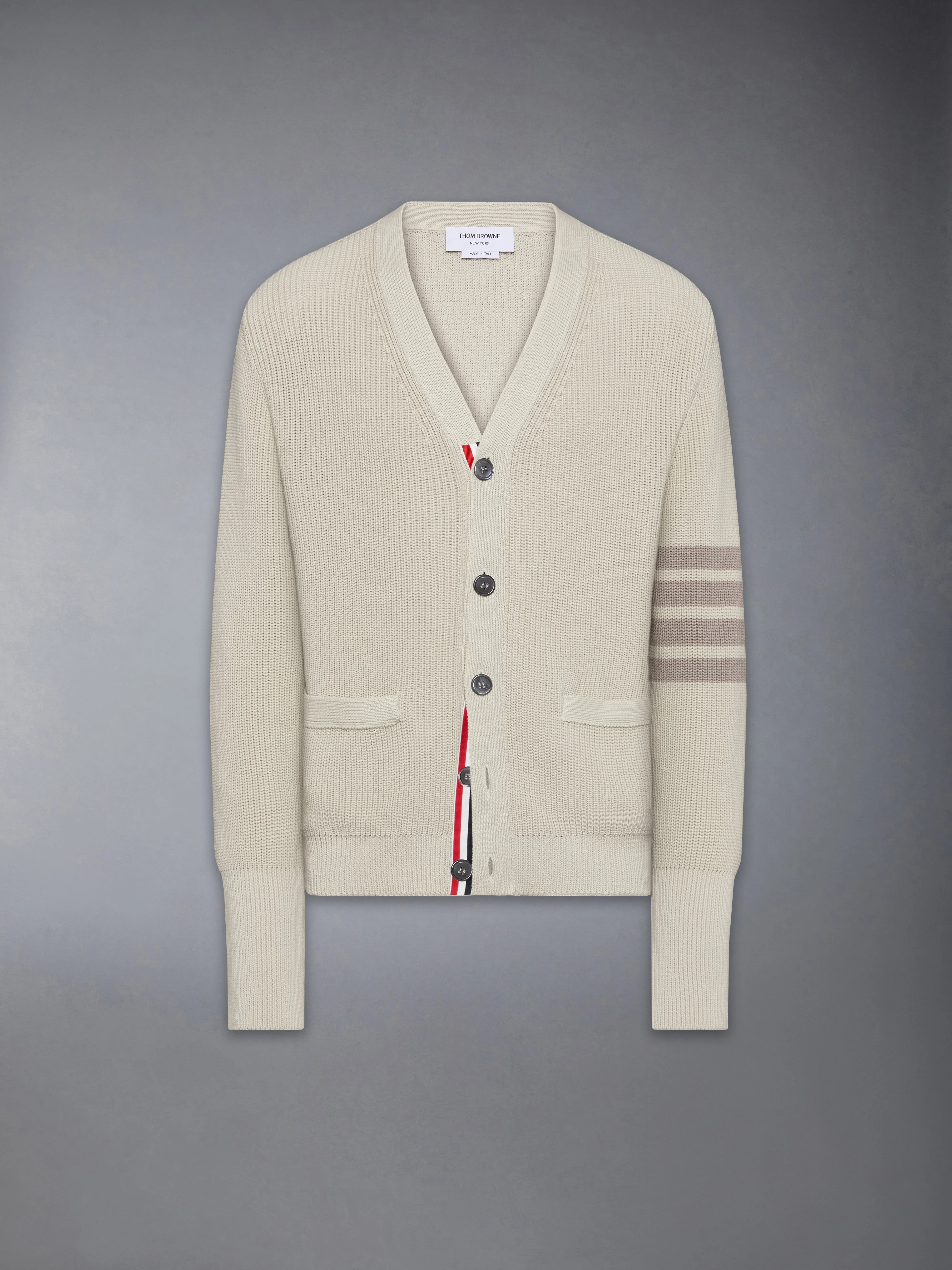 GARMENT DYED 4-BAR CARDIGAN - 1