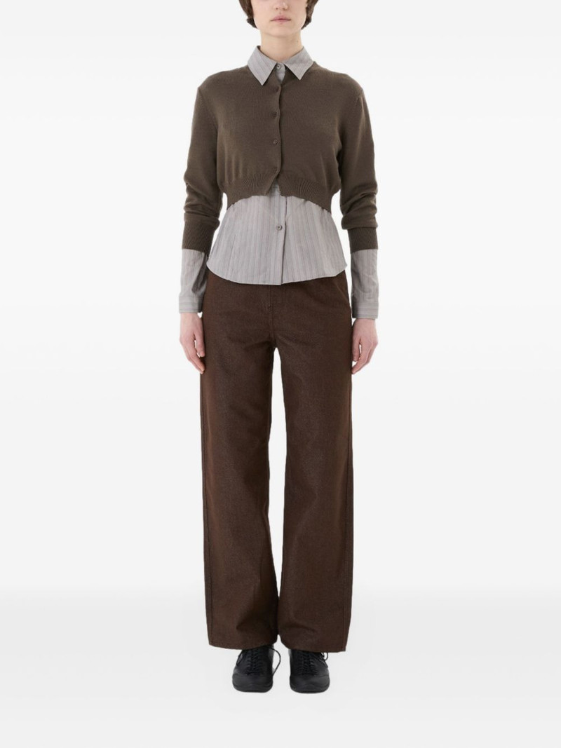 AMOMENTO striped button shirt outlook