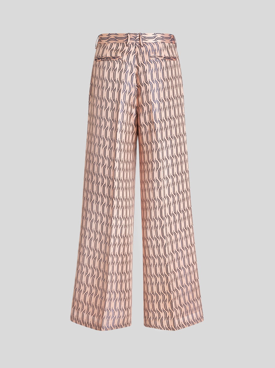 SILK JACQUARD TROUSERS - 6