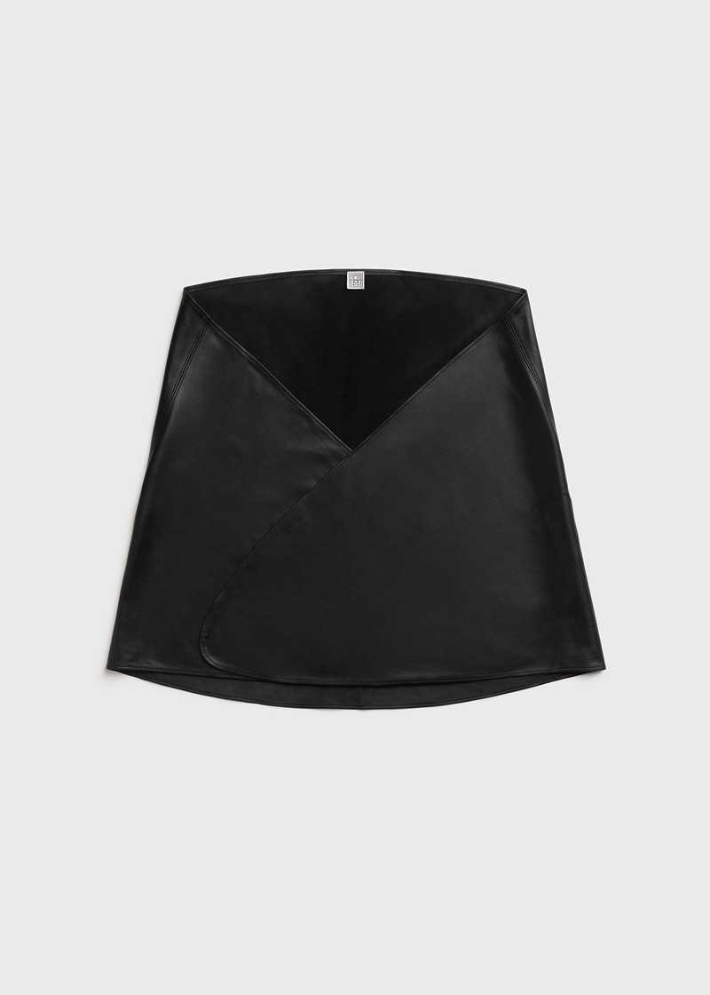 Big leather scarf black 5