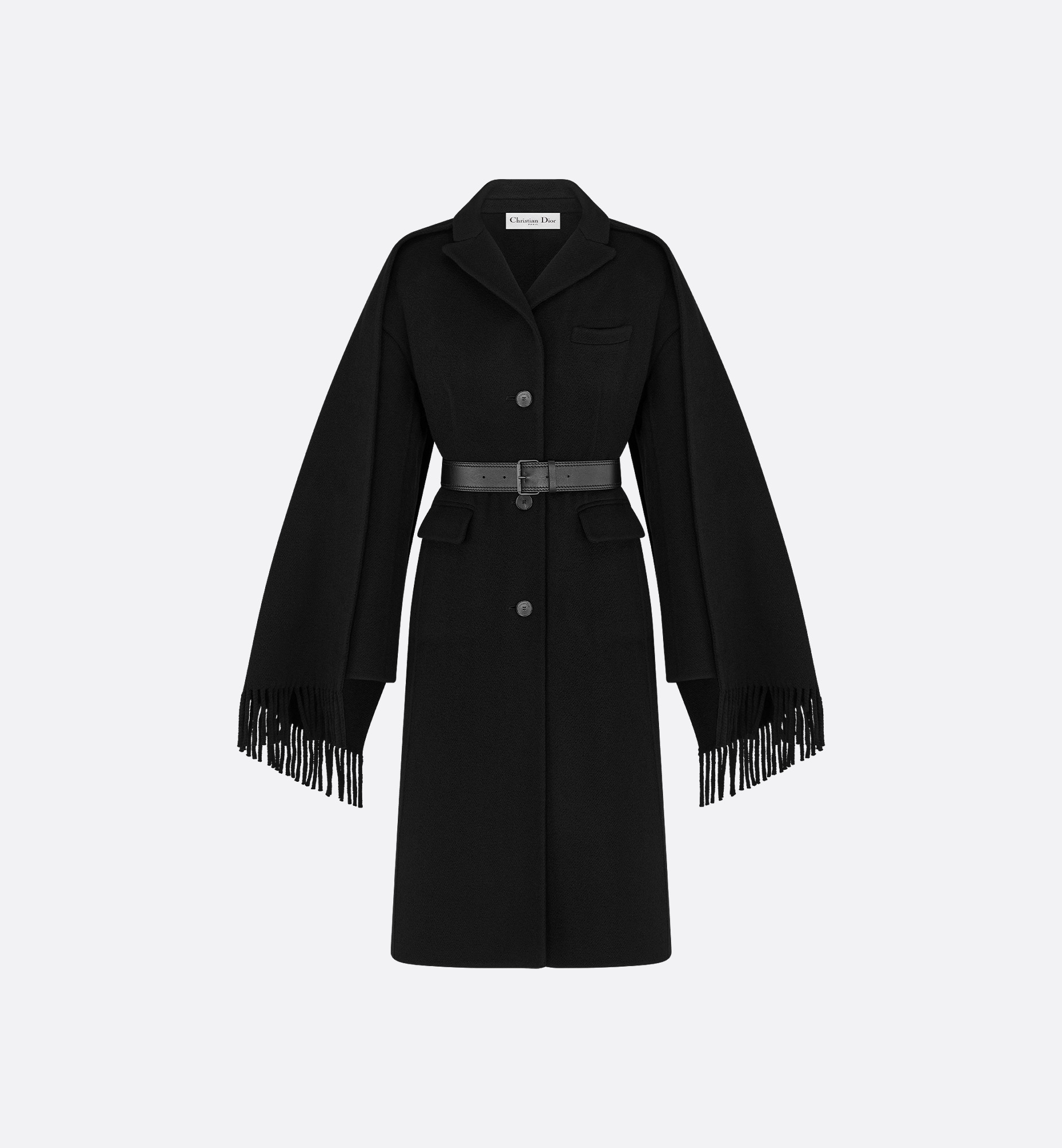 Belted Coat with Removable Scarf - 6