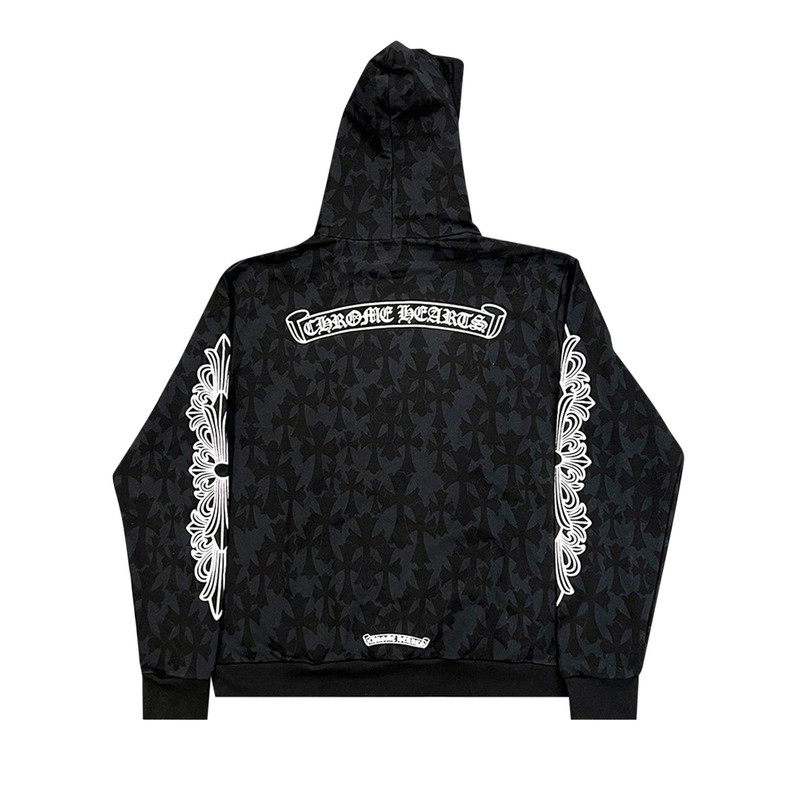 Chrome Hearts Chrome Hearts Cemetery Print Hoodie 'Black' outlook