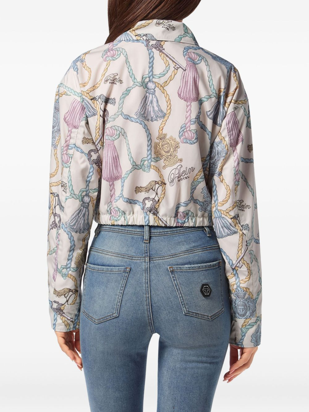 tassel-print jacket - 3