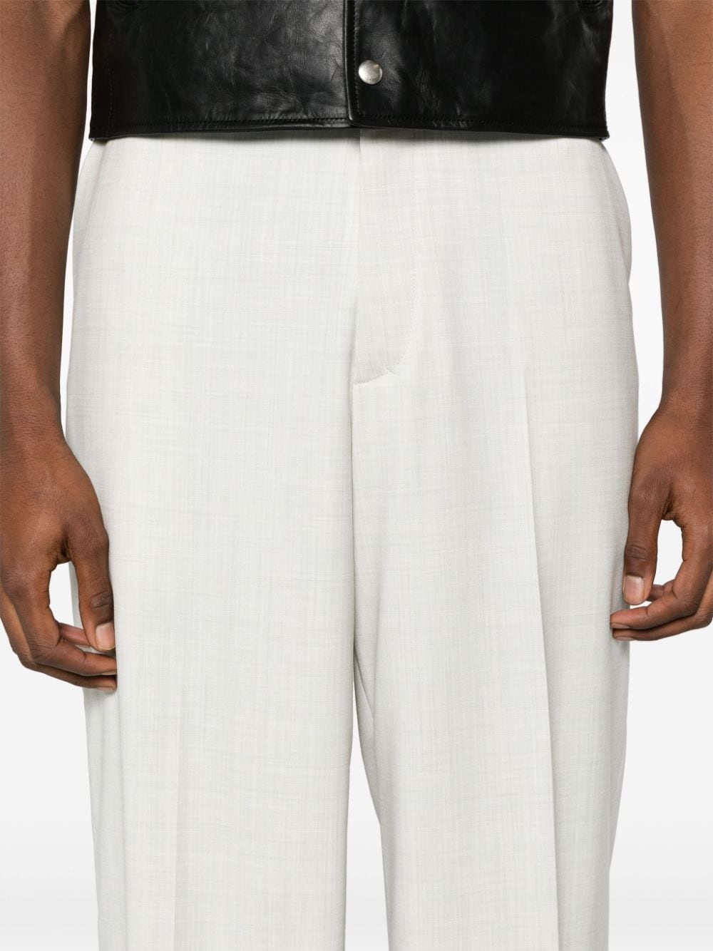 mid-rise wide-leg trousers - 5