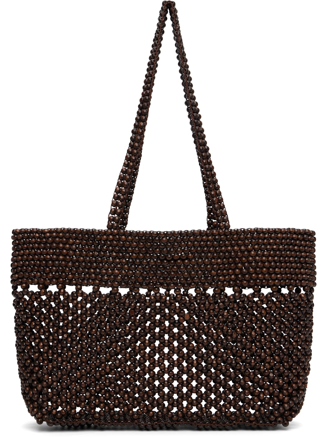Brown Wooden Beads Tote - 1