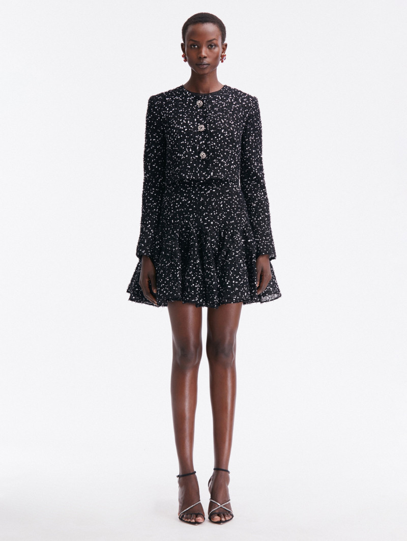 Oscar de la Renta EYELASH FIL COUPÉ JACKET outlook