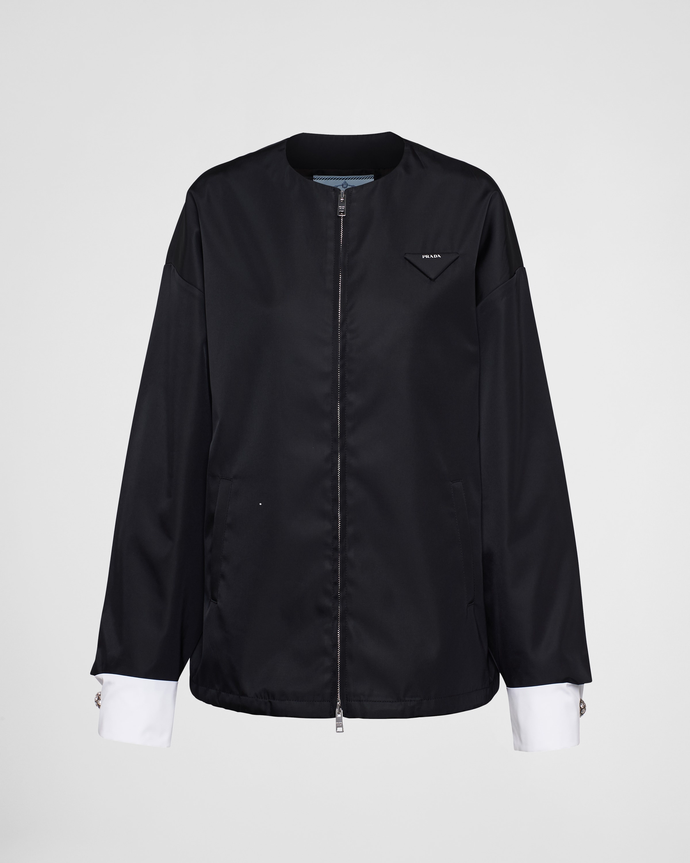 Black Re-nylon Blouson Jacket