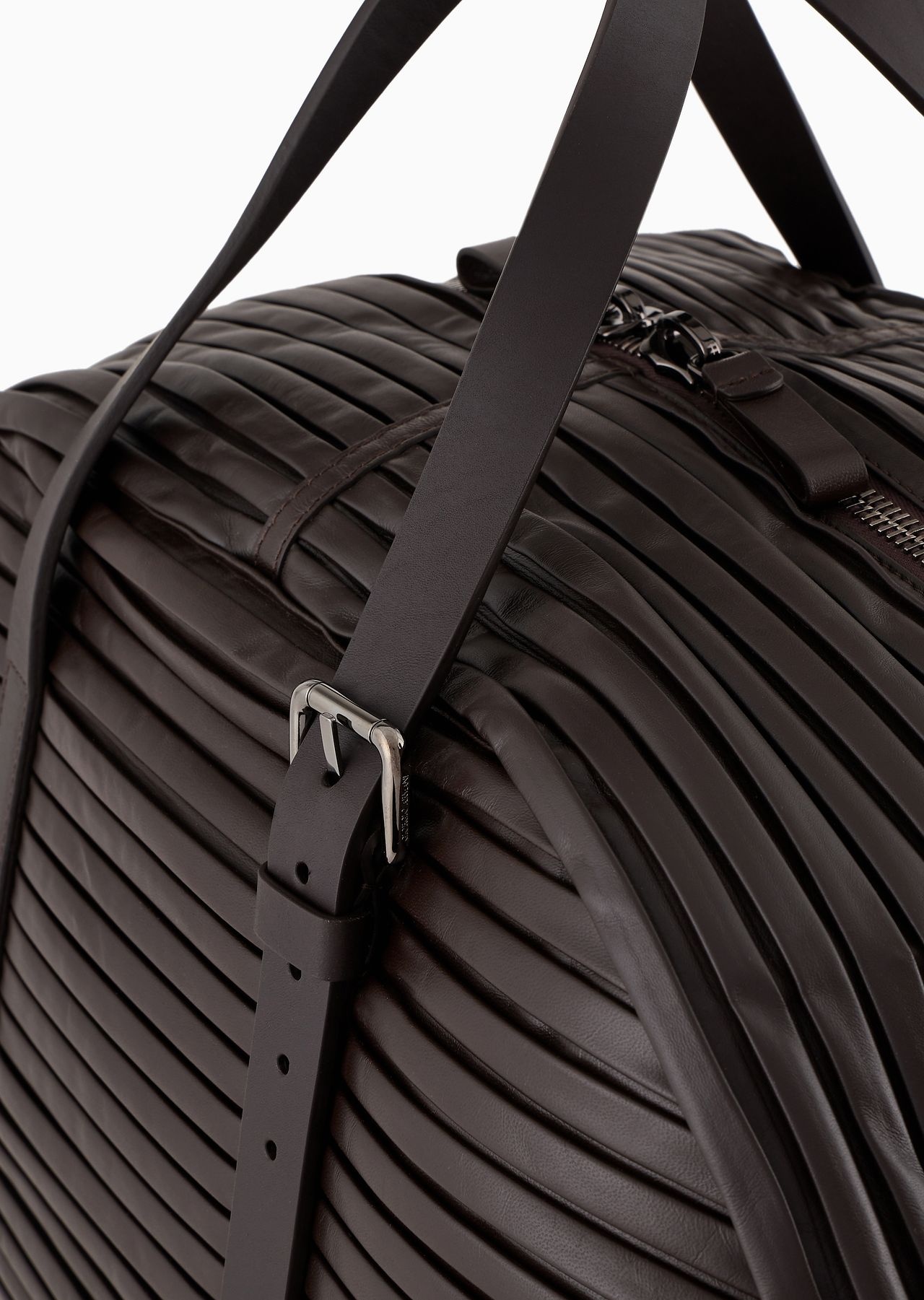 Pleated nappa-leather duffel bag - 6