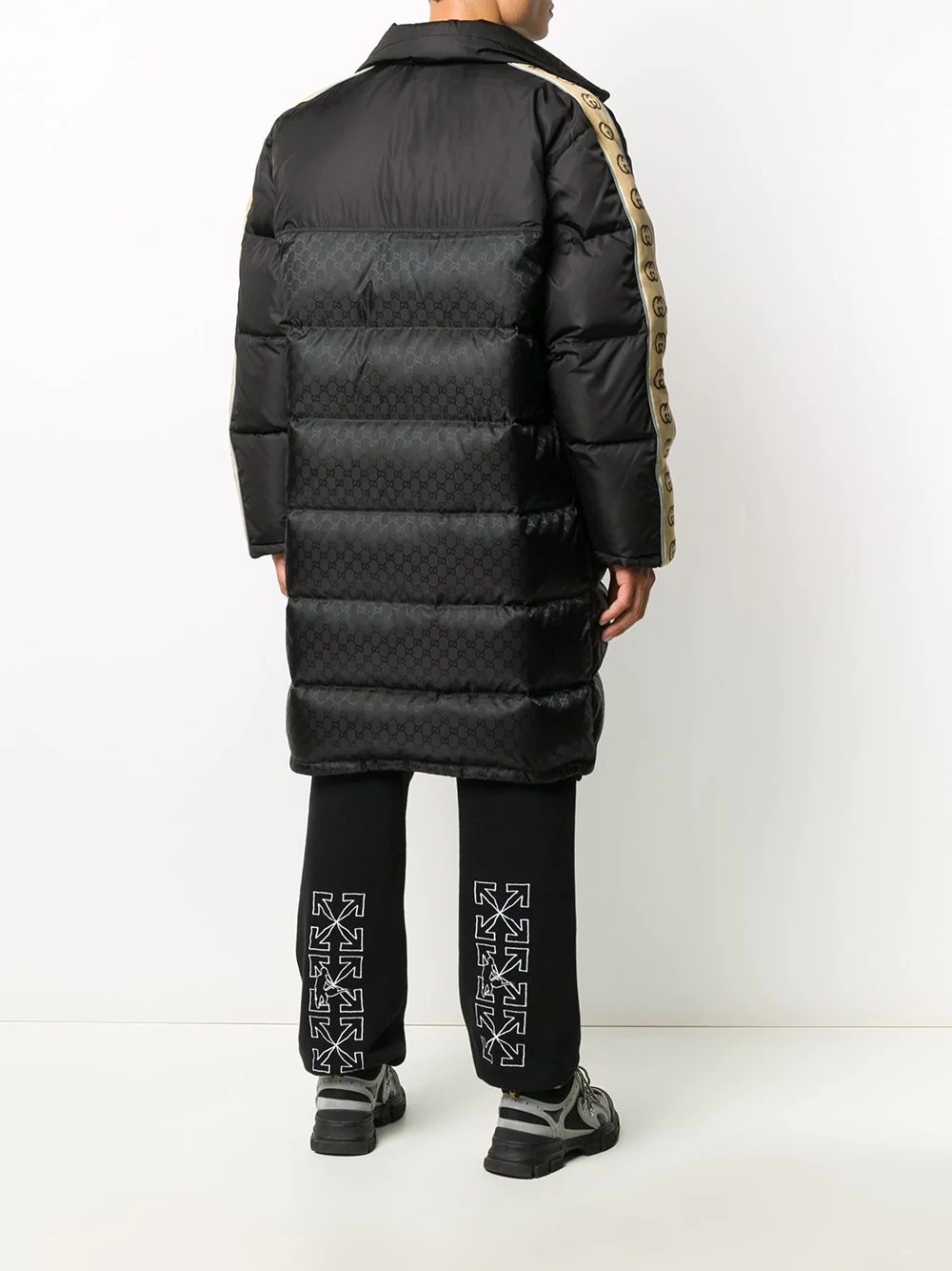 monogram padded coat - 6