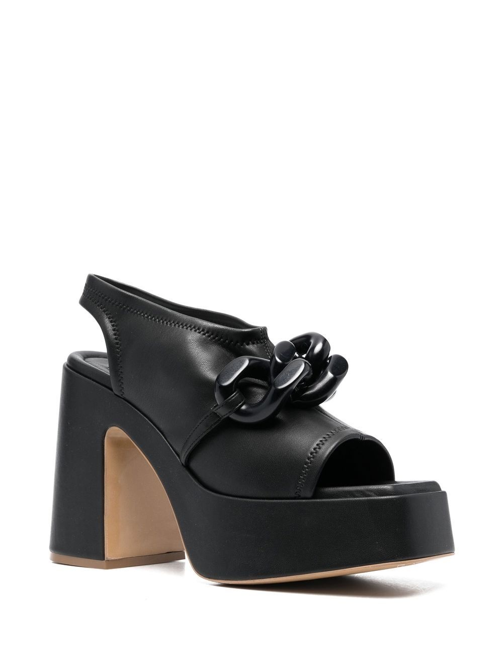 chain-link 125mm block heel sandals - 2