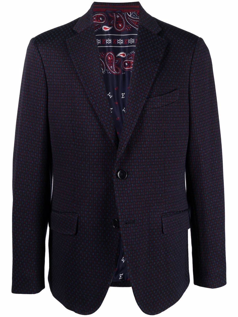 monogram single-breasted blazer - 1