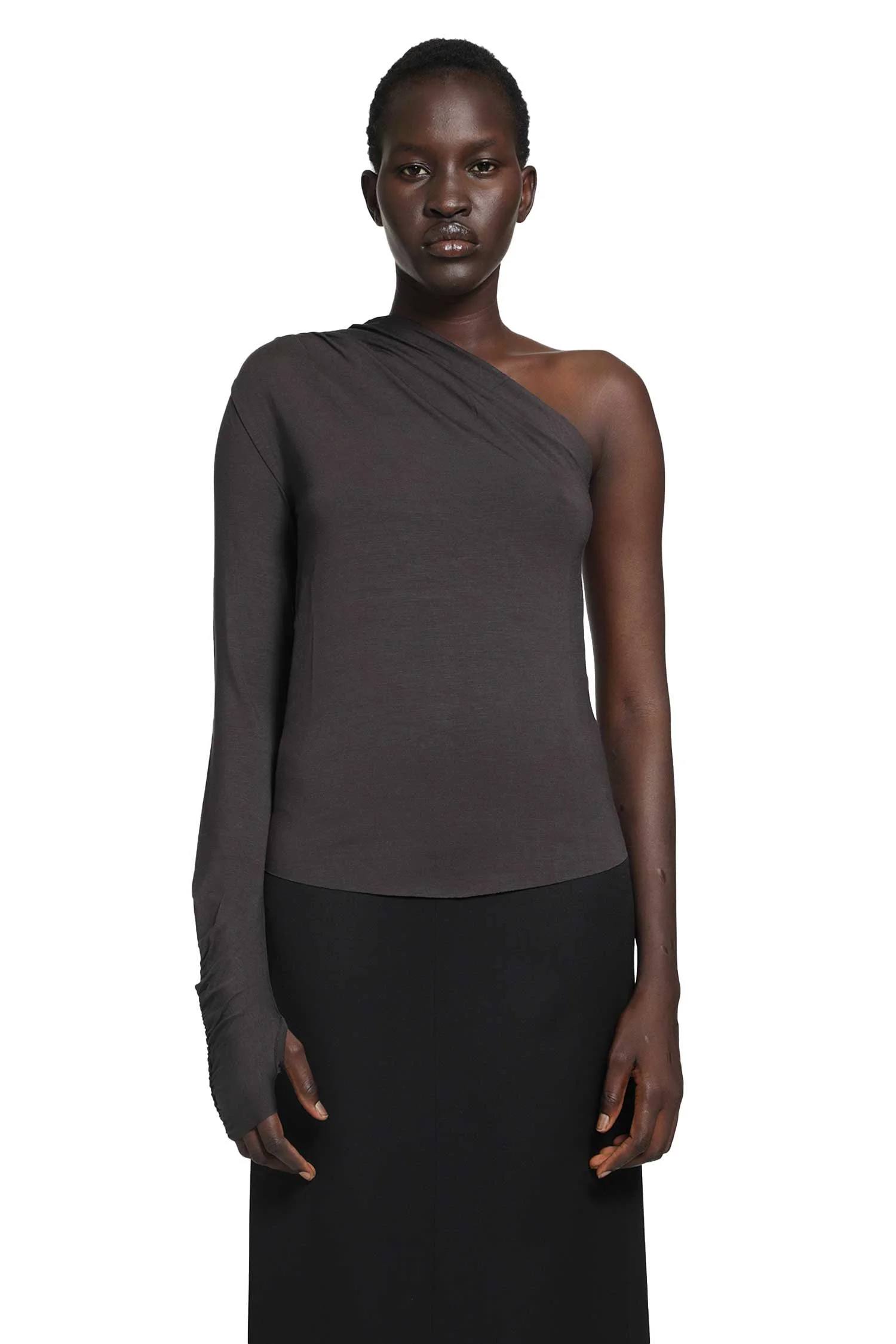 Stretch Viscose Off-shoulder Top - 1