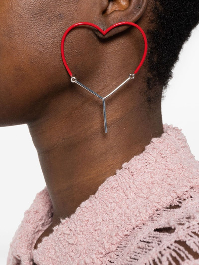 Y/Project two-tone heart-shape earrings outlook