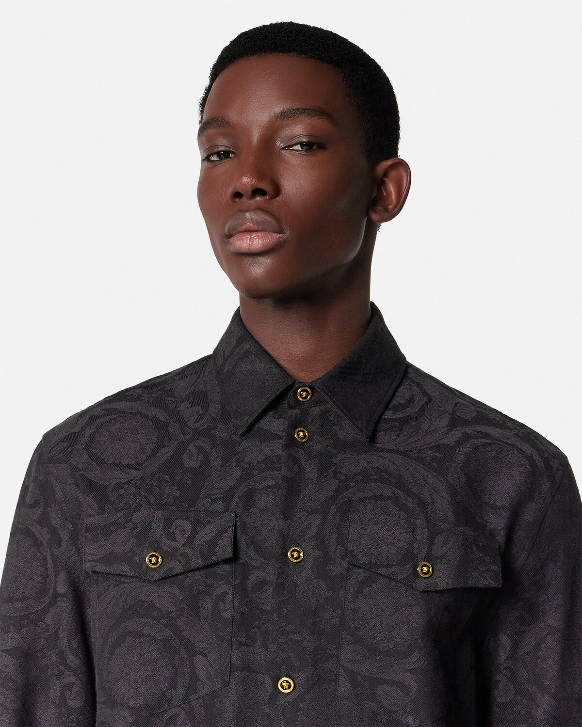 Barocco Jacquard Chambray Shirt - 3