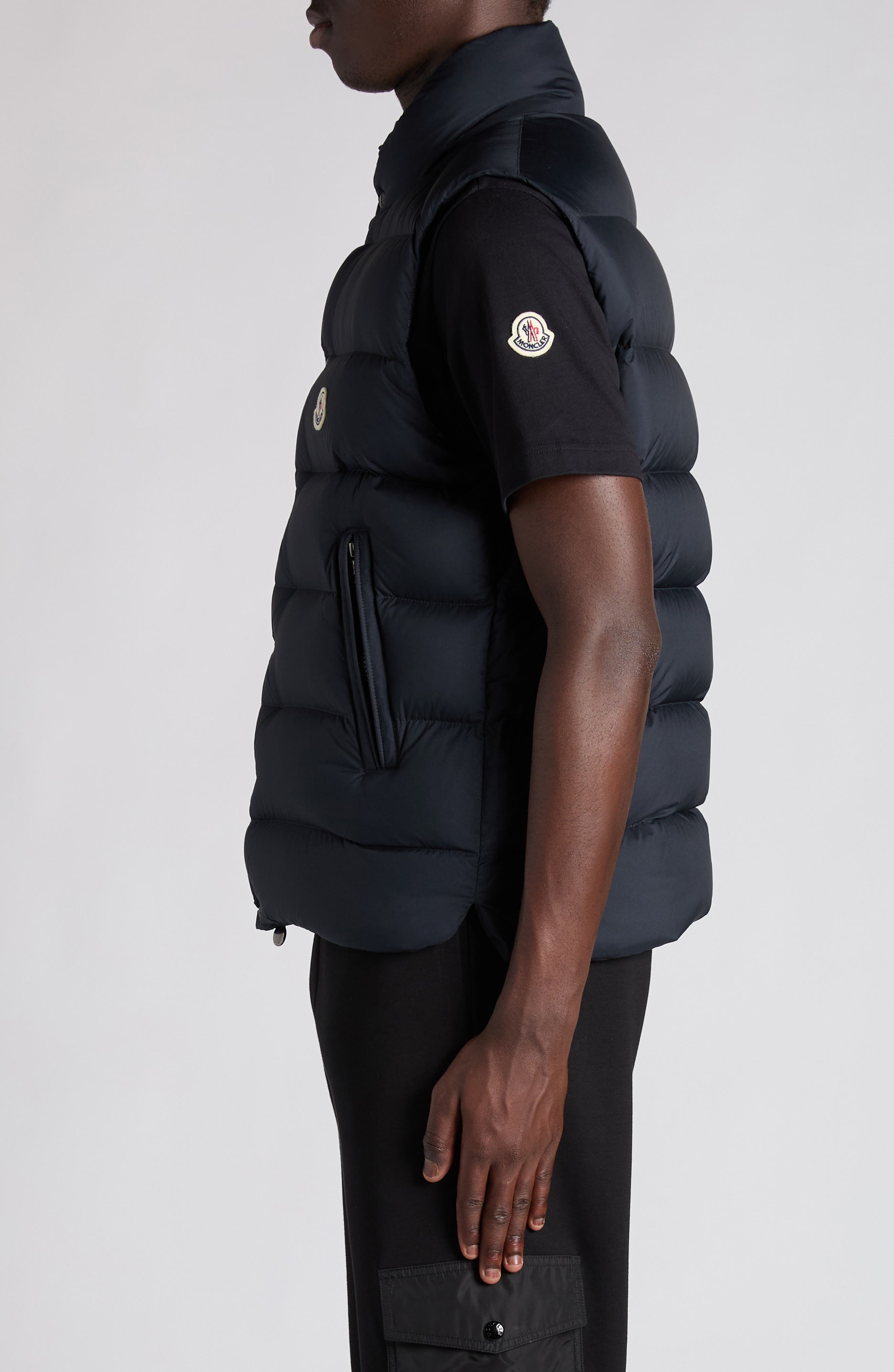 Moncler Tibb Water Repellent Down Puffer Vest in Black at Nordstrom - 4