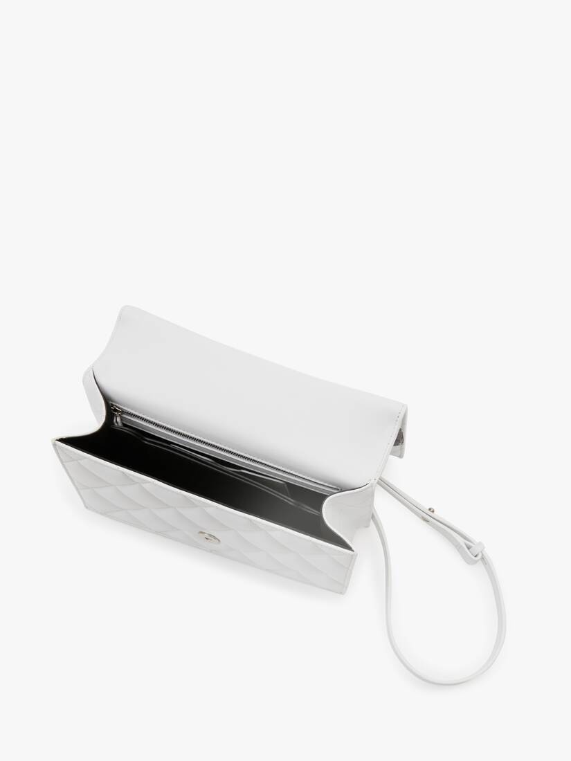 Jewelled Satchel in Ivory/black - 4