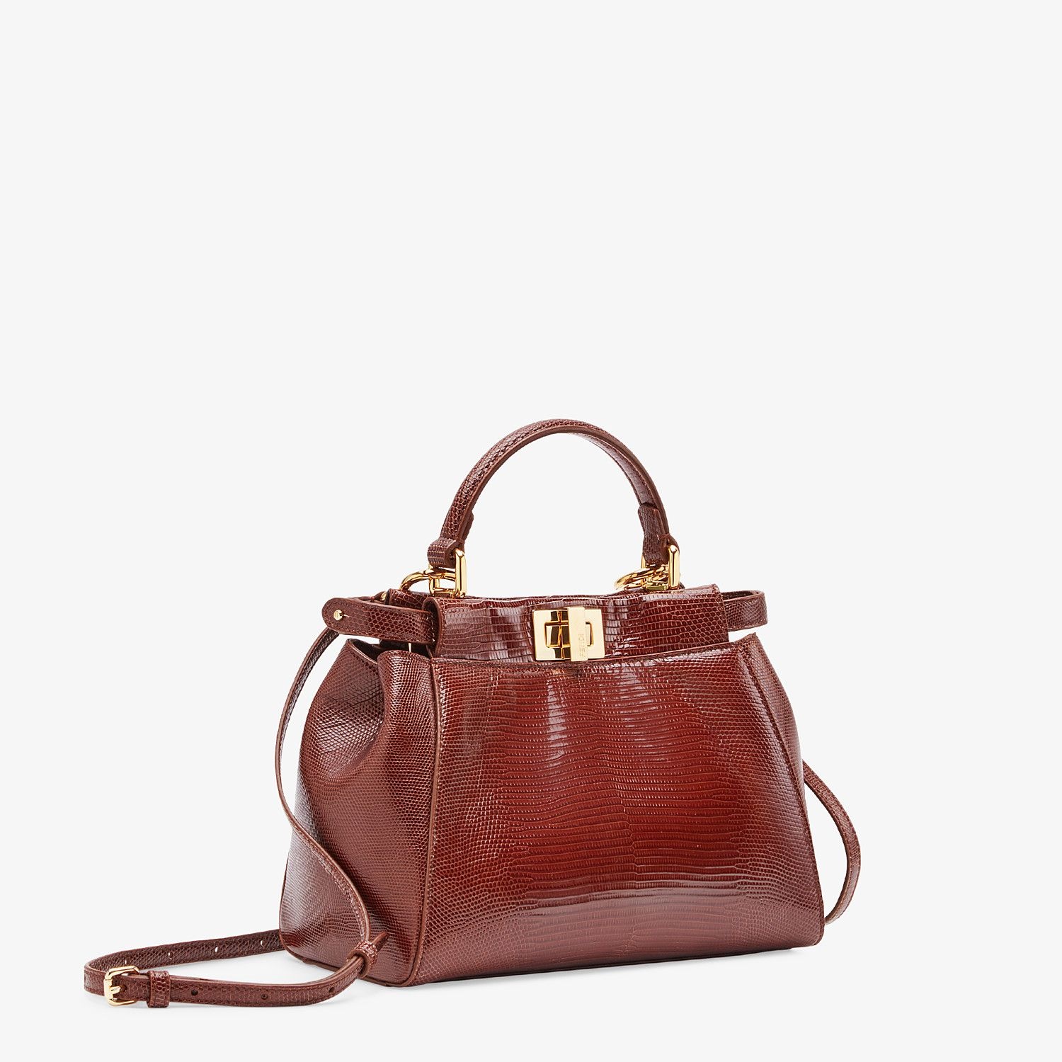 Brown lizard bag - 2