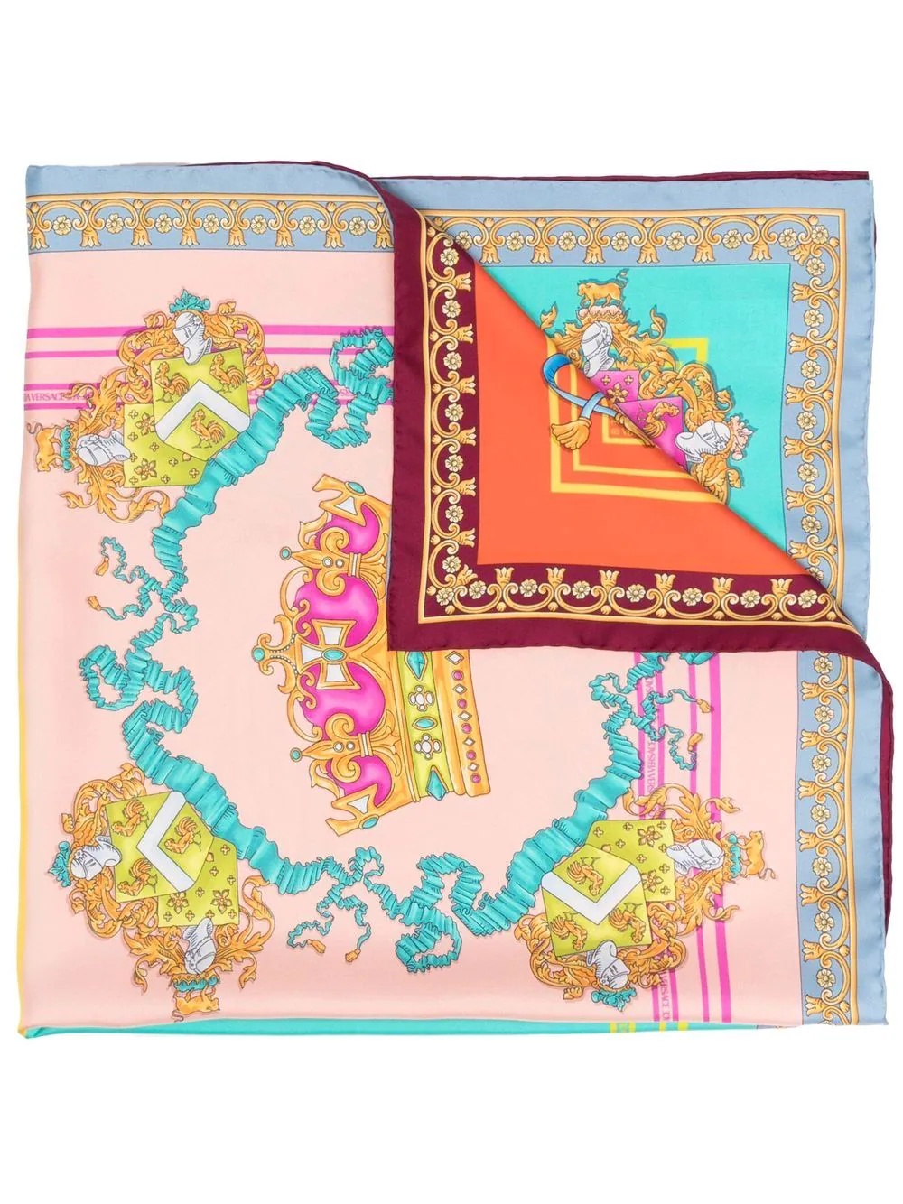 graphic-print silk scarf - 1