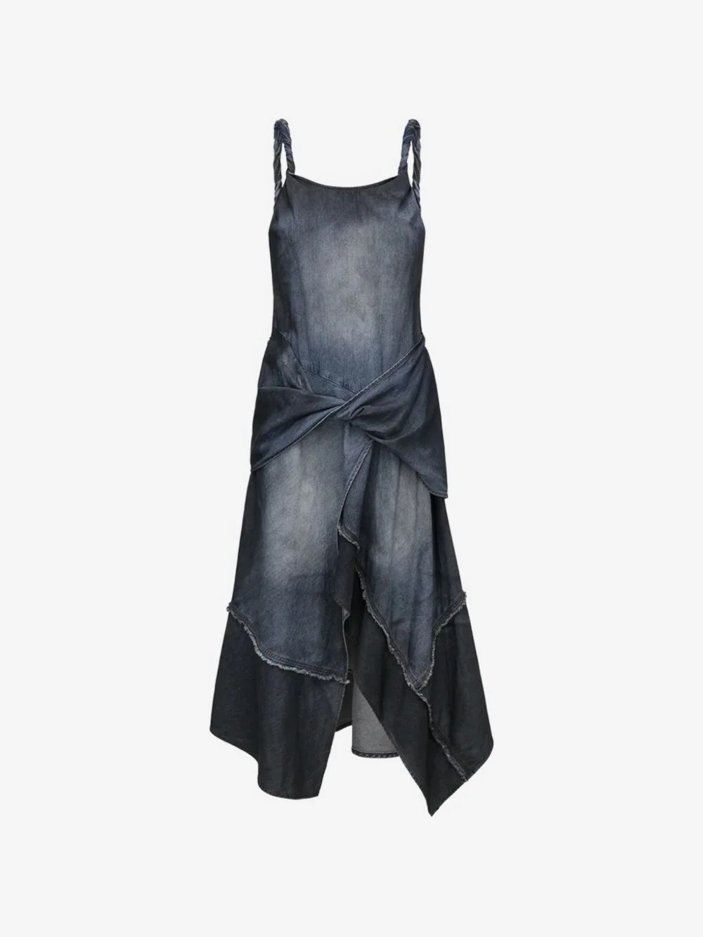 layered twisted-detail dress - 1