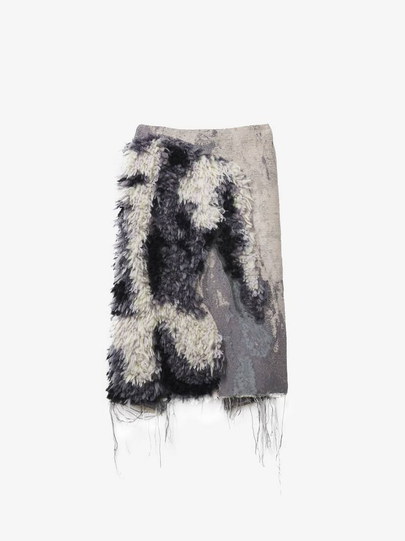 Alexander McQueen Sculpted Bum Jacquard Skirt outlook