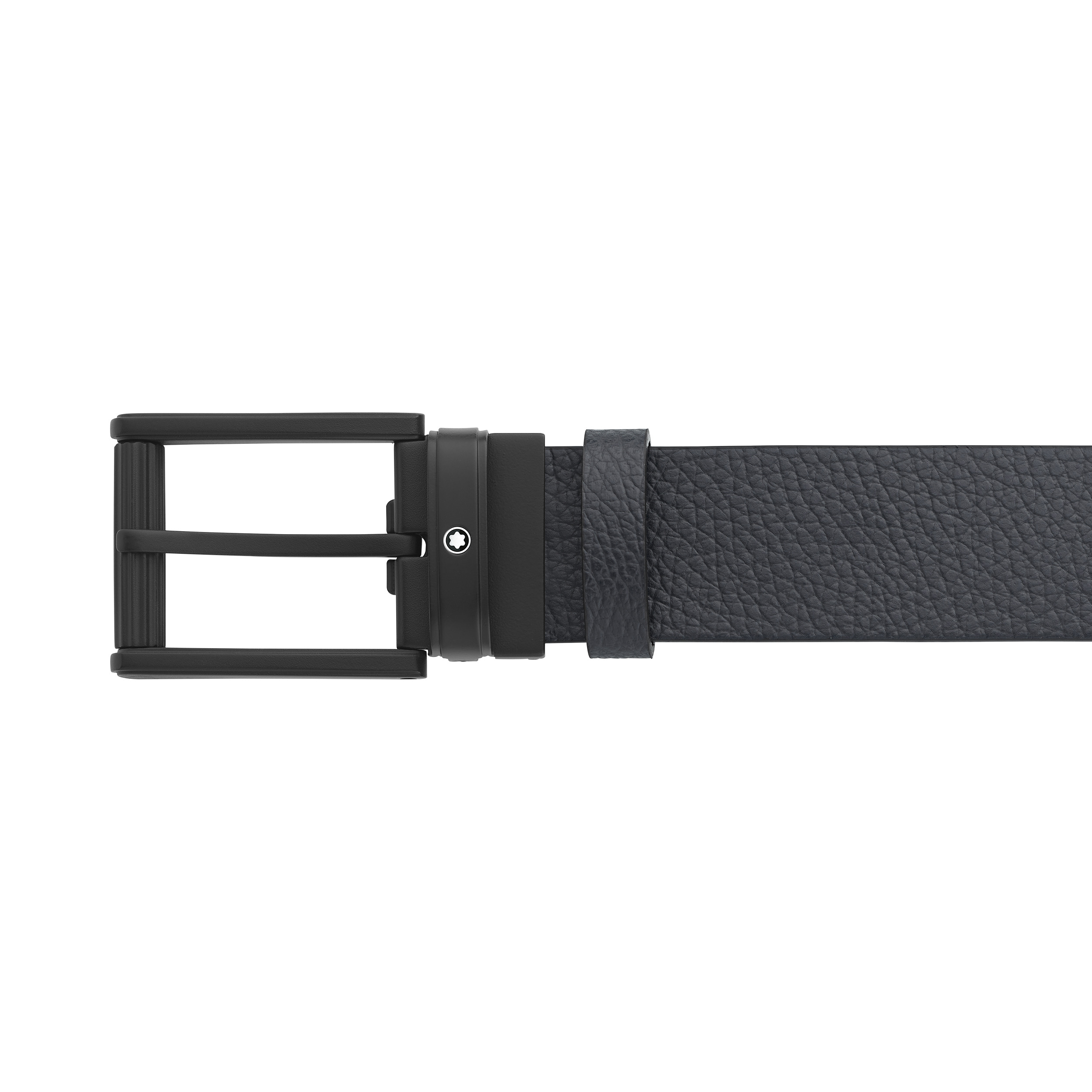 Blue/black 35 mm reversible leather belt - 5