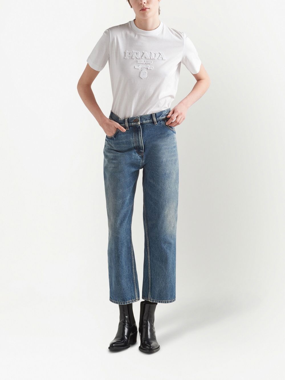 cropped straight-leg jeans - 2