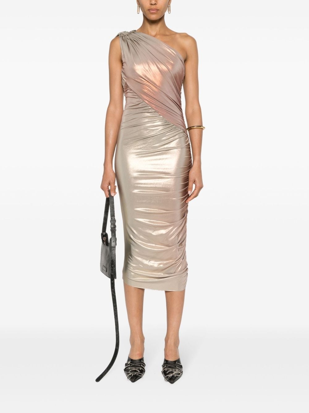 Amira asymmetric midi dress - 2
