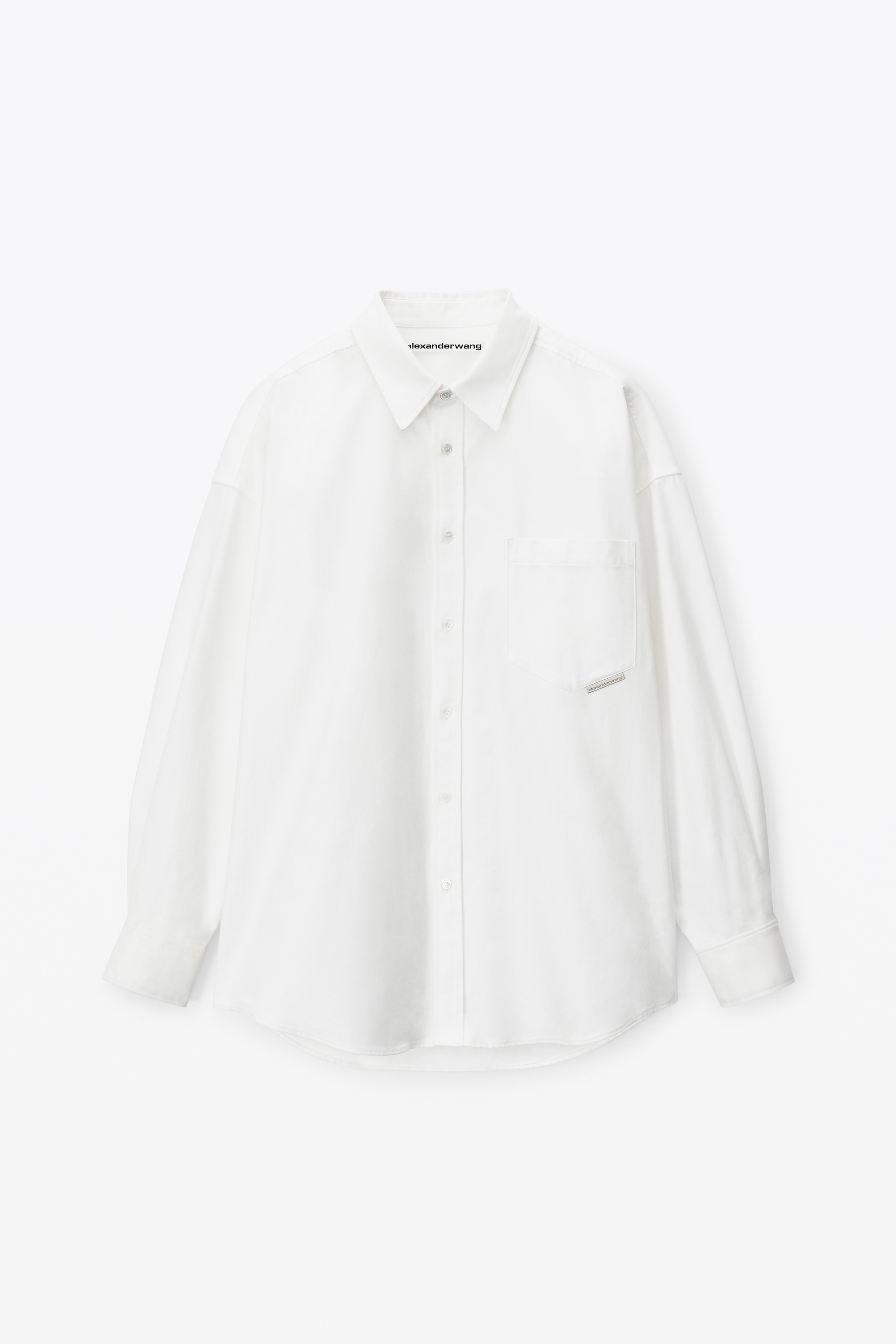 OVERSIZED BUTTON DOWN IN COTTON SHIRTING - 1