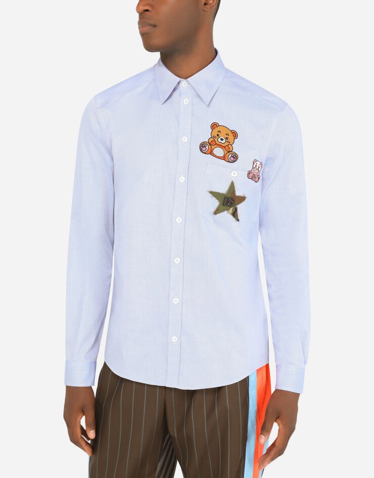 Cotton shirt with multiple patches - 4