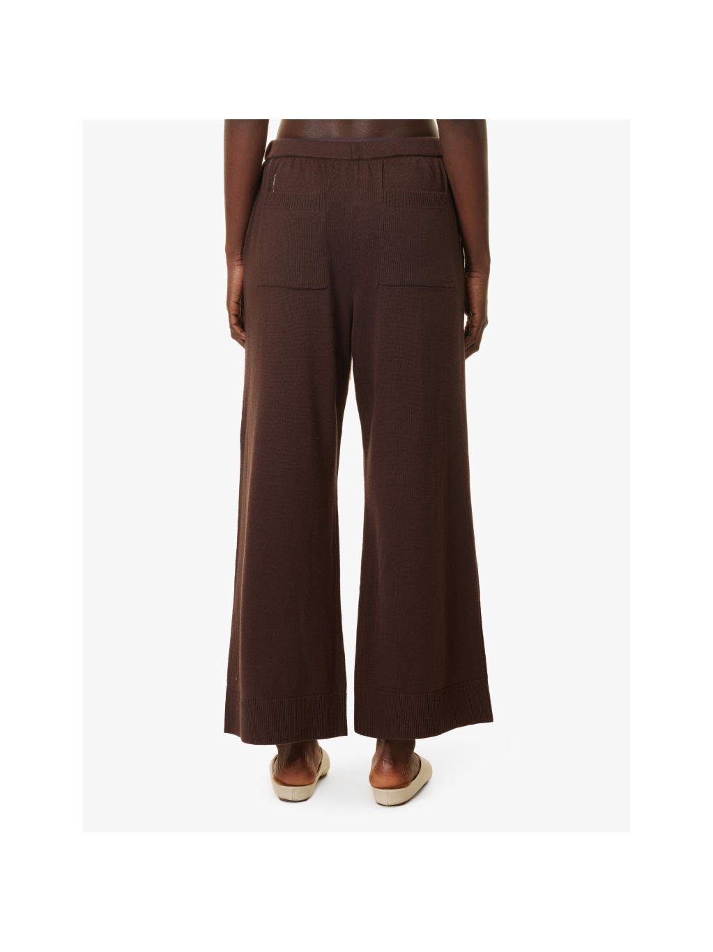 Celine straight-leg cotton-cashmere knitted trousers - 4
