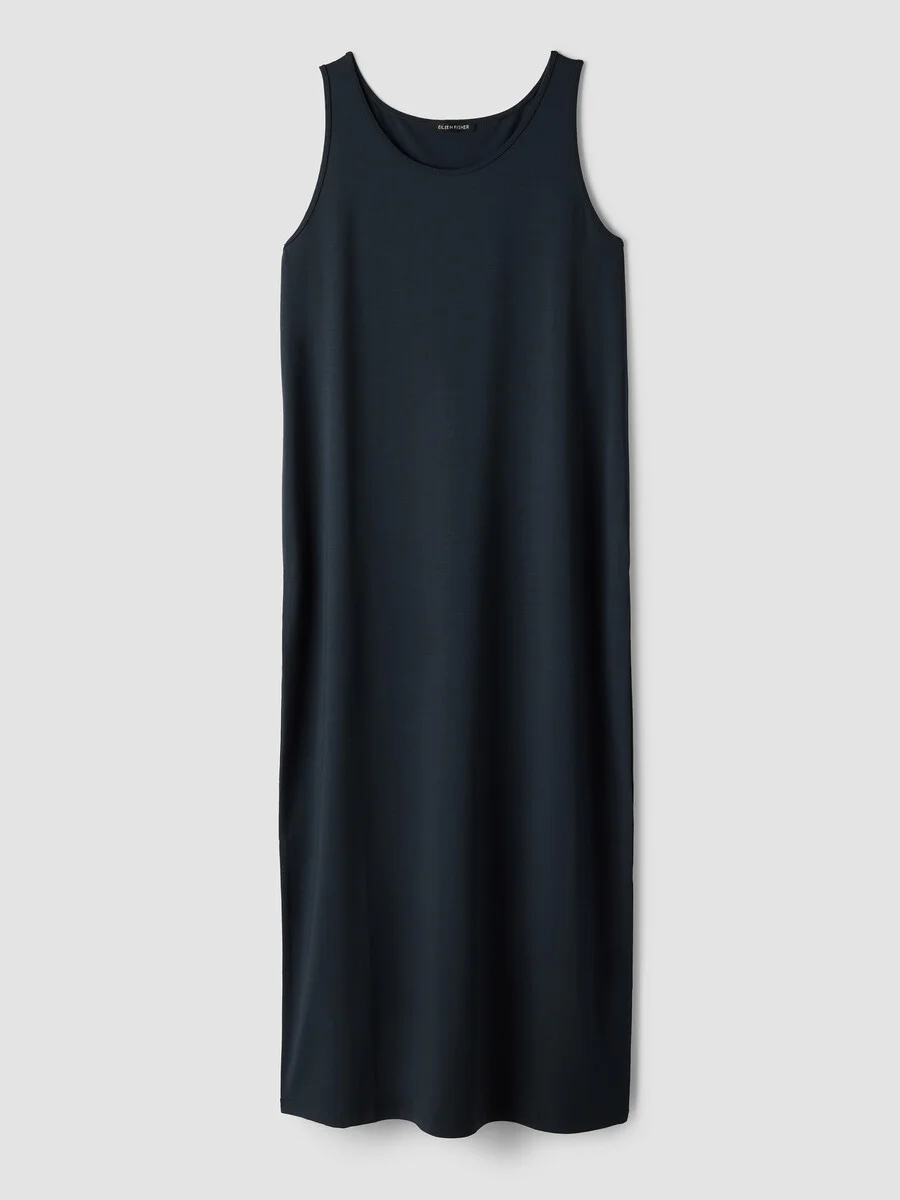 Stretch Jersey Knit Scoop Neck Dress - 1