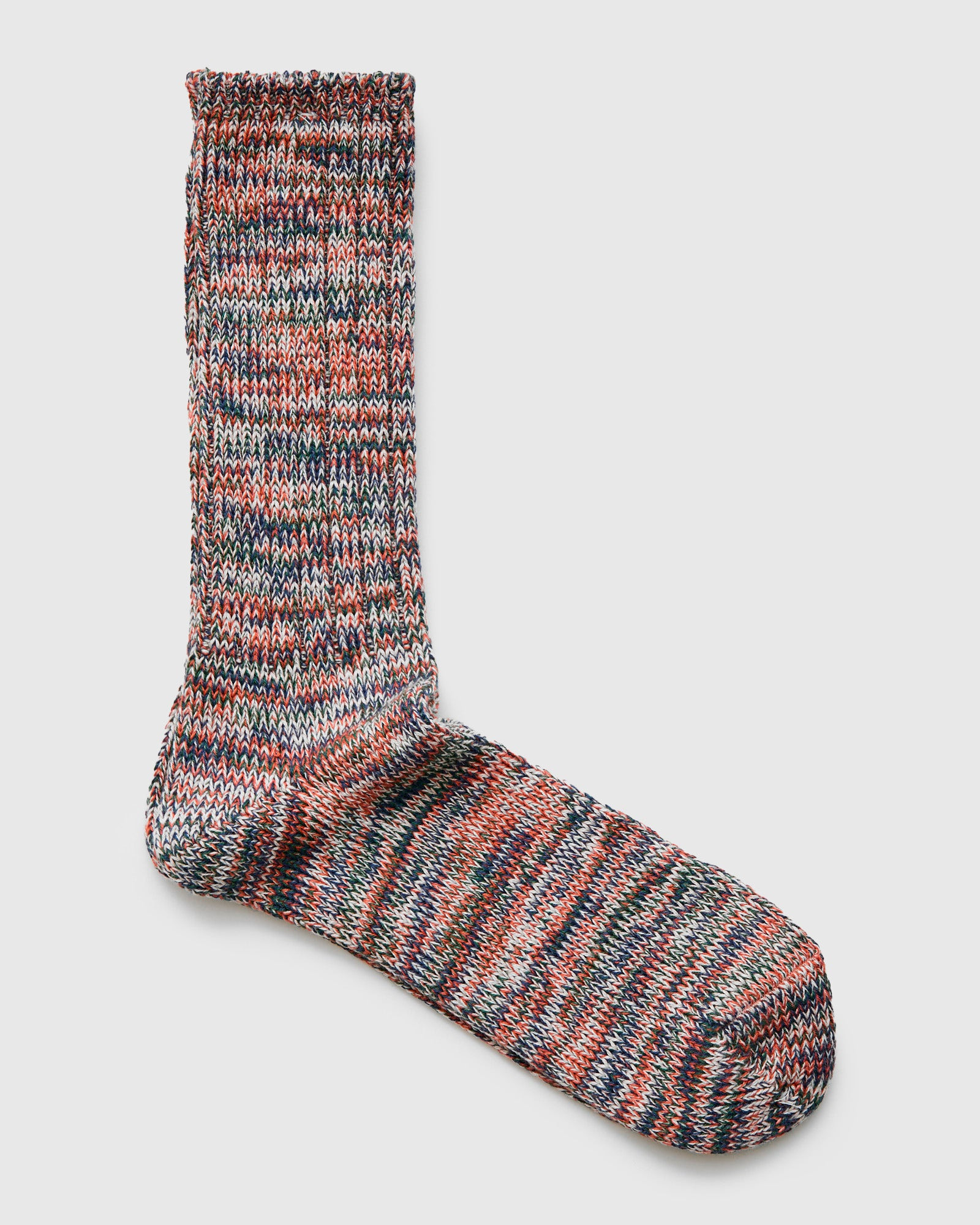 Melange Crew Sock in Anemone - 2