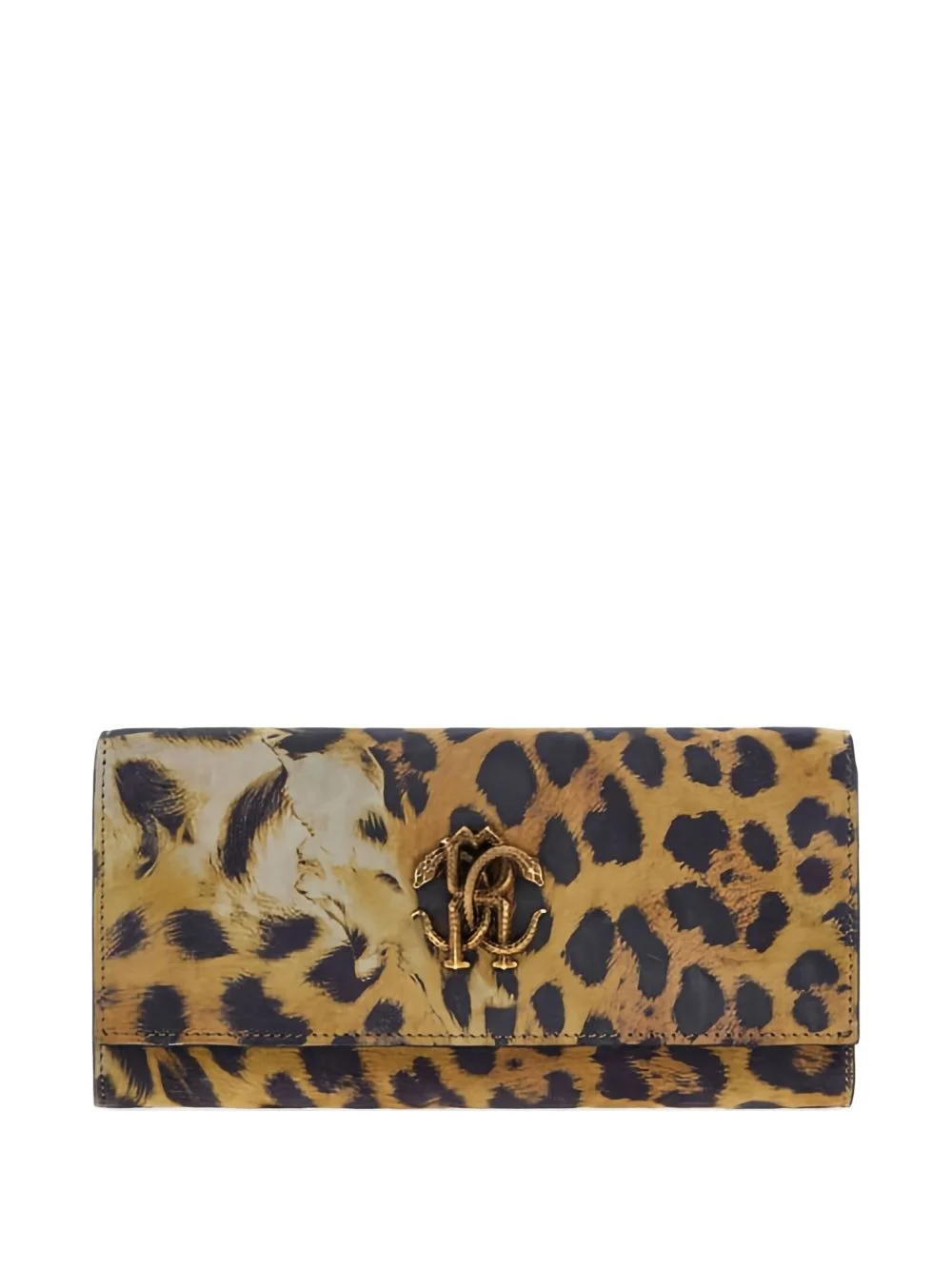 leopard-print logo-plaque wallet - 1