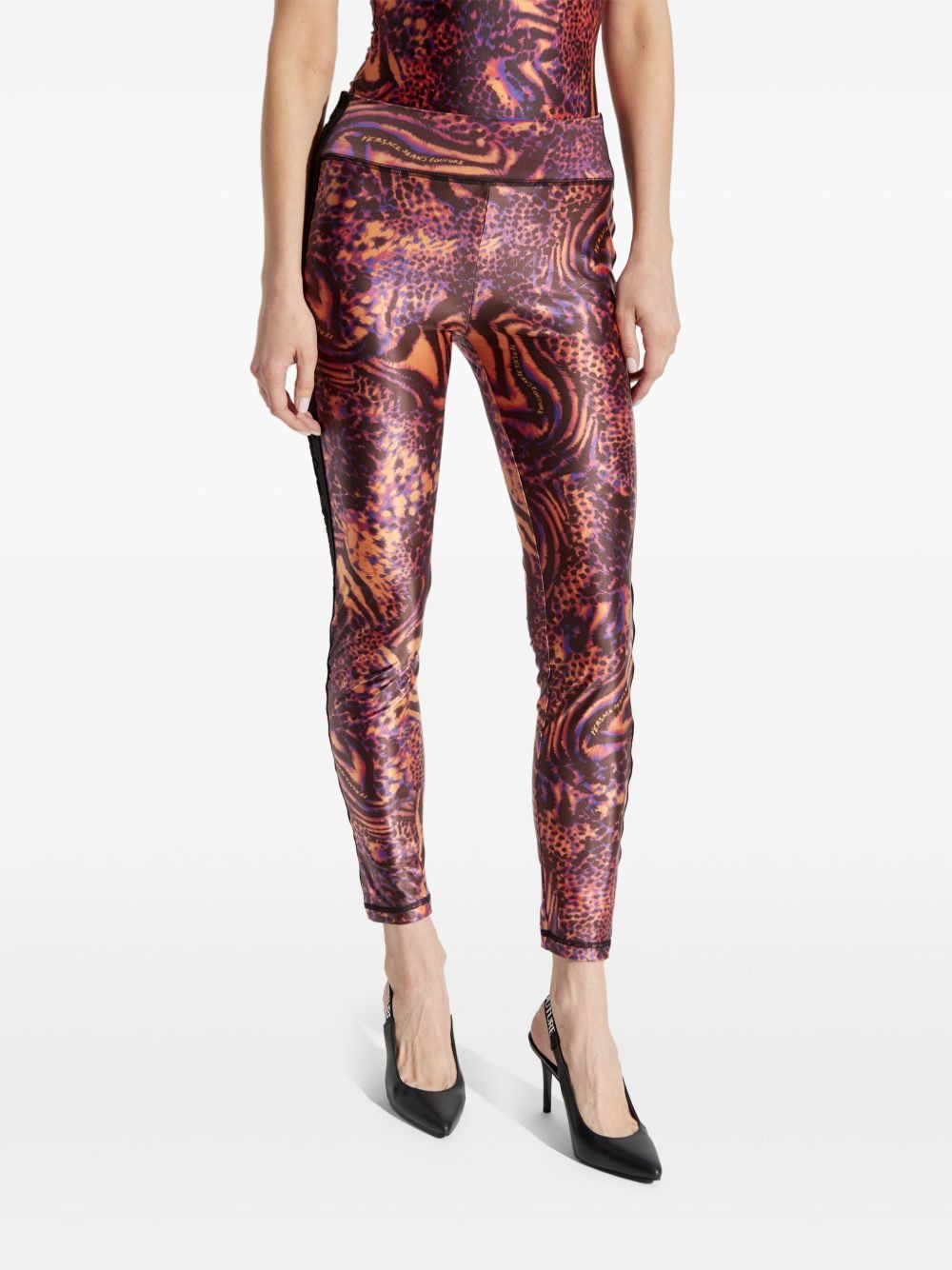 animal-print leggings - 3