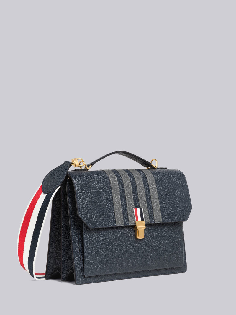 Pebble Grain Leather 4-Bar School Bag 3